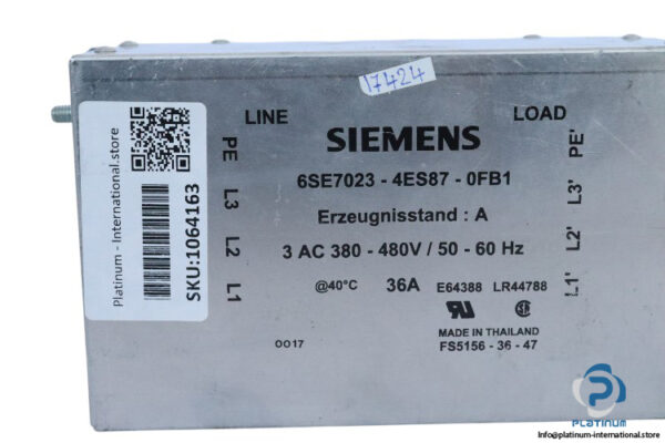 siemens-6SE7023-4ES87-0FB1-radio-interference-suppression-filter-(used)-1