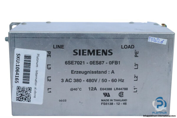 siemens-6SE7021-0ES87-0FB1-radio-interference-suppression-filter-(used)-1