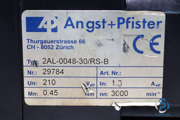 angst-Pfister-2AL-0048-30-RS-B-servo-motor(used)-2