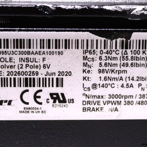 nidec-095U3C300BAAEA100190-servo-motor(used)-2