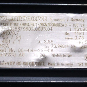 sew-SA77-DT90L4BMGHRTFMSWCK0RR2A-helical-worm-gearmotor(used)-4