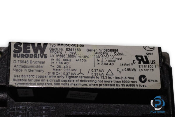 sew-W20-DT71D4-MM05-BW1-01.3080891301.0017.04-Spiroplan-gearmotor(used)-4