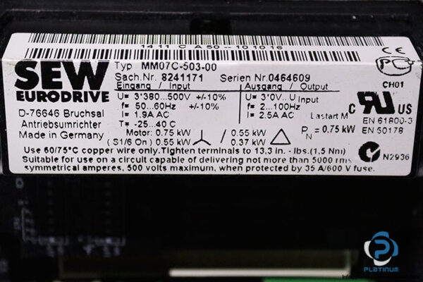 sew-KA47TDT80N4BMGHRTHMM07-helical-worm-gearmotor(used)-2