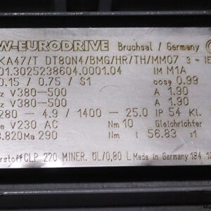 sew-KA47TDT80N4BMGHRTHMM07-helical-worm-gearmotor(used)-5