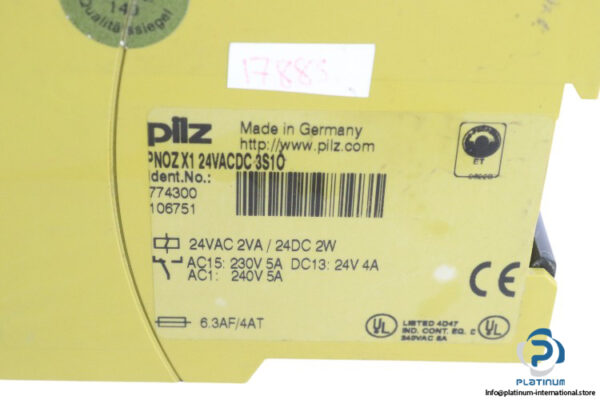 pilz-PNOZ-X1-24VACDC-3S10-safety-relay-(used)-1