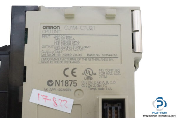 omron-CJ1W-CPU21-cpu-unit-(used)-1