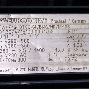 sew-FA47-G-DT80K4-BMG-HR-TH-helical-gearmotor(used)-2
