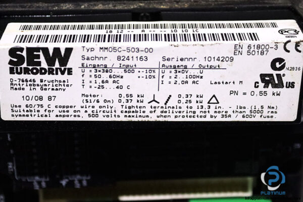 sew-WF20-DT71D4-MM05-BW1-spiroplan-gearmotor(used)-4