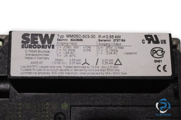 sew-WF30-DT80K4-MM05-BW1-RC1A-AZSK-spiroplan-gearmotor(used)-5