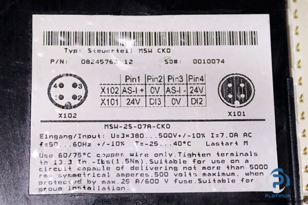 sew-SA57-T-DT80N4-BMG-TF-MSW-CK0-RJ2A-AND3-AVS0-helical-worm-gearmotor(used)-5