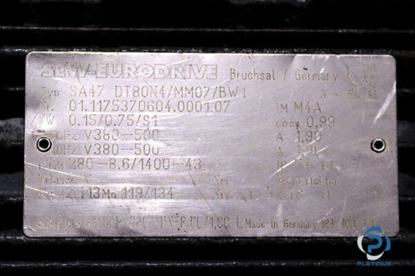 sew-SA47DT80N4MM07BW1-helical-gearmotor(used)-2