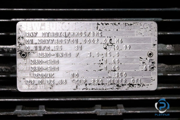 sew-R47DT80K4MM05BMG-helical-gearmotor(used)-2