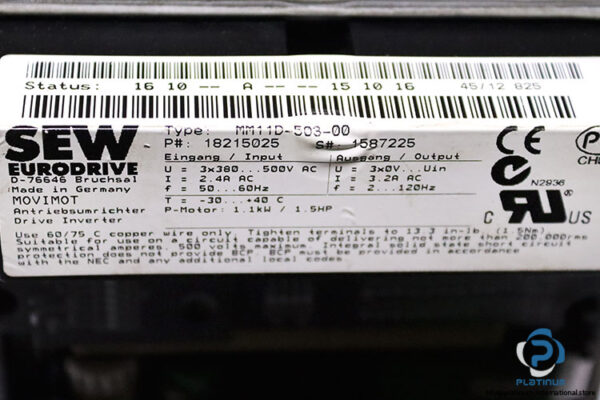 sew-R37DRS80M4MM11-helical-worm-gearmotor(used)-4