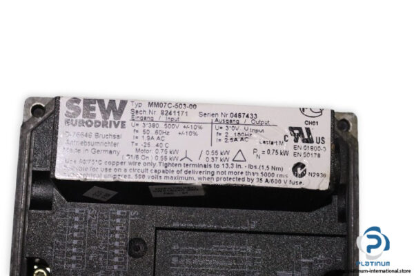 sew-R37-DT80K4MM05BW1-helical-gearmotor(used)-5