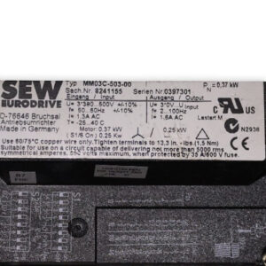 sew-SA47TDT80K4BMGHRMM05-helical-worm-gearmotor(used)-3