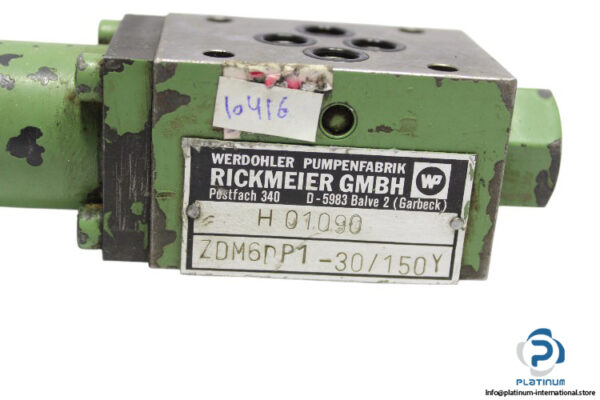 werdohler-rickmeier-ZDM6DP1-30_150Y-pressure-relief-valve-(Used)-1