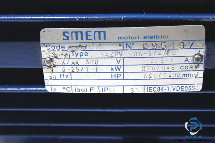 smem-5AZPV90S-8-4-B3-3-phase-electric-motor(used)-1