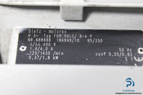 dietz-FDR90LC-8-4P-3-phase-electric-motor(used)-2
