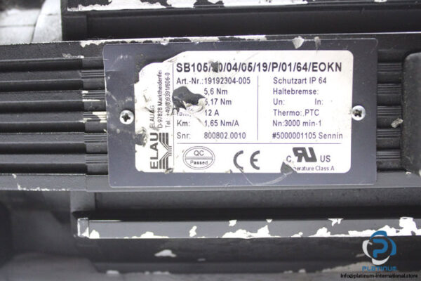 elau-SB105-30-04-05-19-P-01-64-EOKN-servo-motor(used)-2