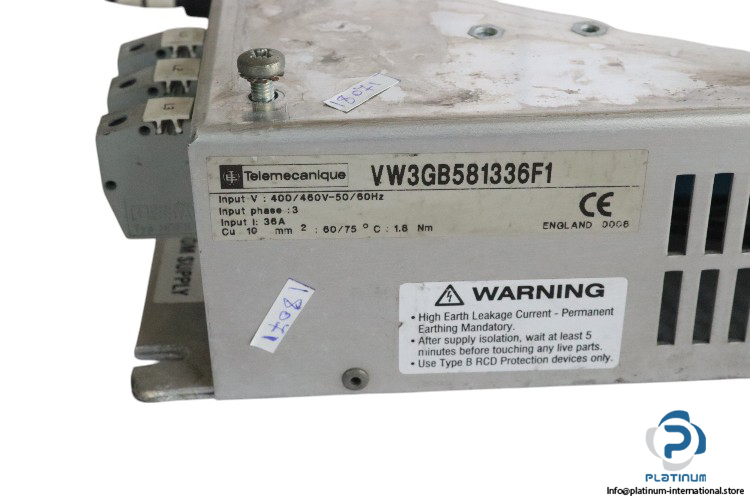 telemecanique vw3gb581336f1 phase emc line filter telemecanique-VW3GB581336F1-phase-emc-line-filter-(used)-1