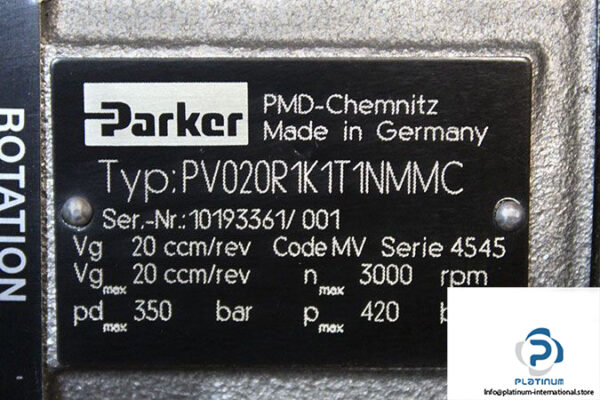 parker-pv020r1k1t1nmmc-axial-piston-variable-pump-2