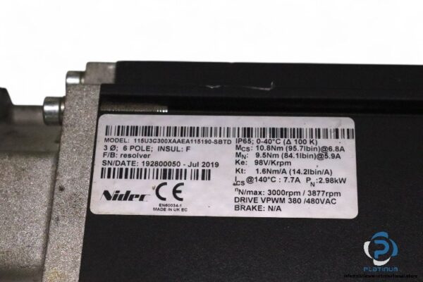 nidec-115U3C300XAAEA115190-SBTD-servo-motor(used)-1