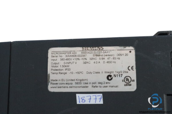 siemens-6SE6420-2UD21-5AA1-micromaster-420-(used)-2