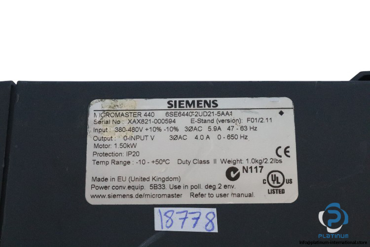 siemens-6SE6440-2UD21-5AA1-micromaster-420-(used)-2