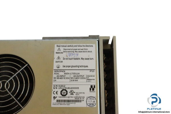 yaskawa-SGDV-170D11A-servo-drive-(used)-3