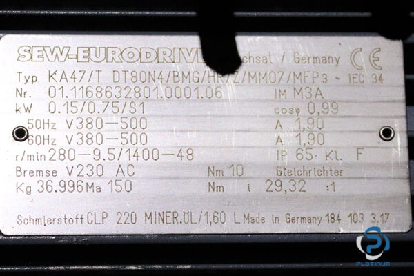 sew-KA47TDT80N4BMGHRZMM07MFP-01.1168632801.0001.06-helical-gearmotor(used)-2