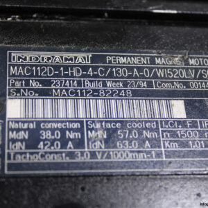 indramat-MAC112D-1-HD-4-C-130-A-0-WI520LV-S005-ac-servo-motor(used)-2