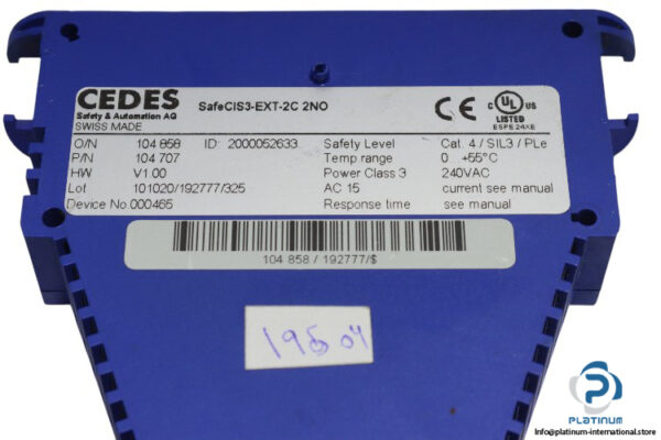 cedes-CIS3-EXT-2C-2NO-safety-extension-module-(used)-4