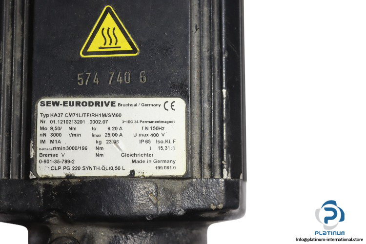 sew-KA37-CM71L-TF-RH1M-SM60-servomotor(used)-2