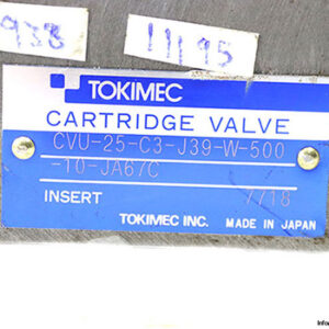 tokimec-CVU-25-C3-J39-W-500-10-JA67C-cartridge-valve-used-1