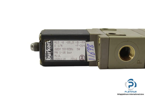 burkert-413-G-06.0-B-PA-G1_4-F-314-single-solenoid-valve-(Used)-1