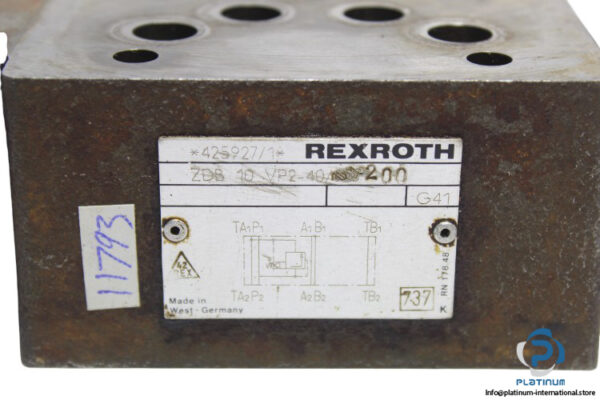 rexroth-ZDB-10-VP2-40_200-pilot-operated-pressure-relief-valve-(Used)-1