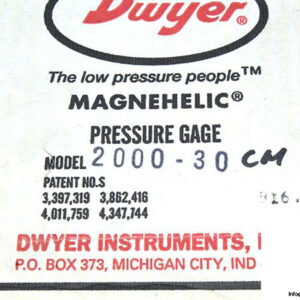 dwyer-2000-30-CM-differential-pressure-gage