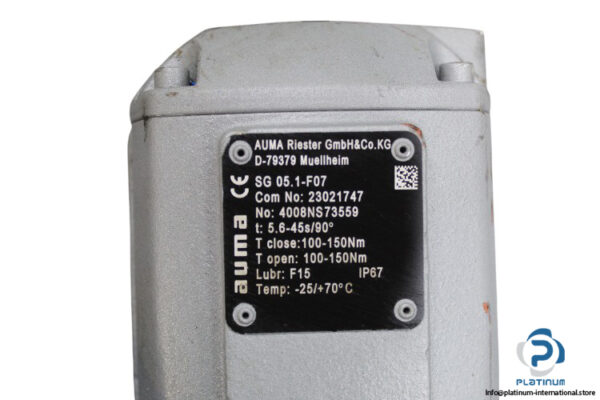 auma-SG-05.1-F07-part-turn-actuator(used)-1