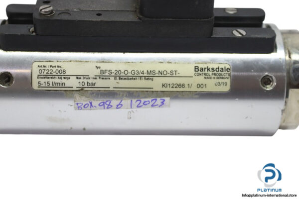 barksdale-BFS-20-O-G3_4-MS-NO-ST-flow-switch-(Used)-2