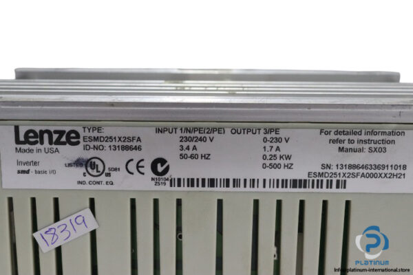 lenze-ESMD251X2SFA-frequency-inverter-(used)-4