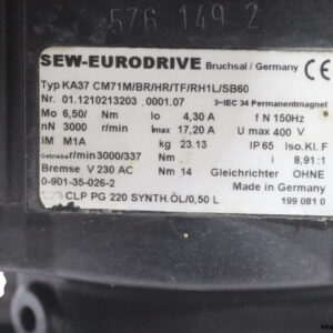 sew-KA37-CM71M_BR_HR_TF_RH1L_SB60-servomotor-used-o-2