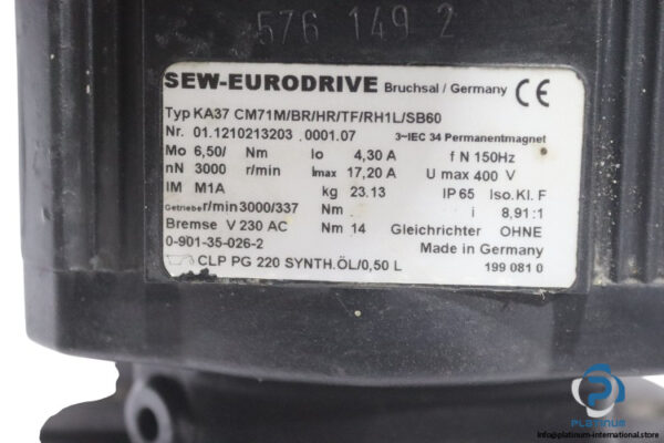 sew-KA37-CM71M_BR_HR_TF_RH1L_SB60-servomotor-used-o-2