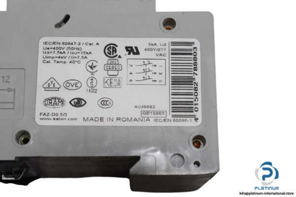 eaton-FAZ-D05-3-circuit-breaker(used)-2