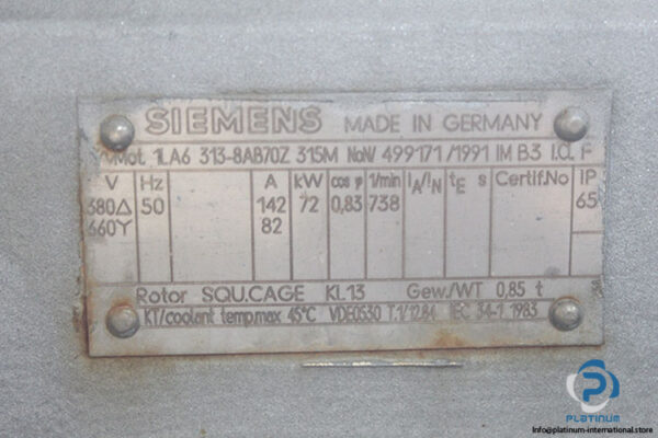 siemens-1LA6-313-8AB70Z-315M-3-phase-electric-motor-new-4