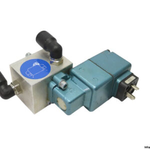 Mac-250B-611JA-pneumatic-valve-with-block(used)-1