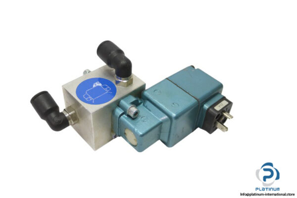 Mac-250B-611JA-pneumatic-valve-with-block(used)-1