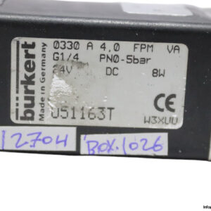 Burkert-0330-a-40-fpm-va-g14-pn0-5bar-direct-acting-armature-valve(used)-1