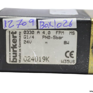 Burkert-0330-A-40-FPM-MS-G14-PN0-5BAR-direct-acting-armature-valve(used)-1