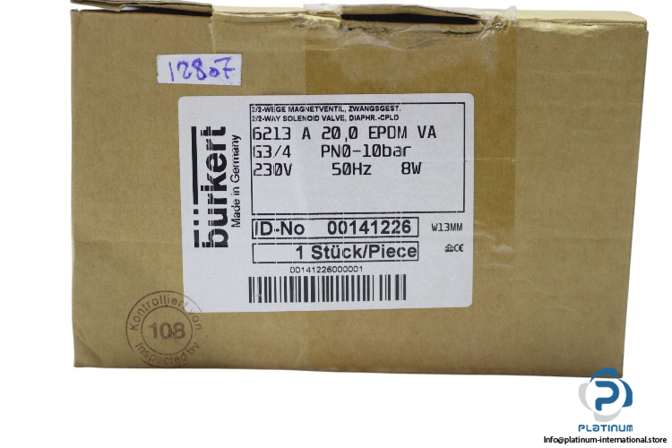 Burkert-6213A200EPDMVAG34PN0-10BAR-single-solenoid-valve(new)-4