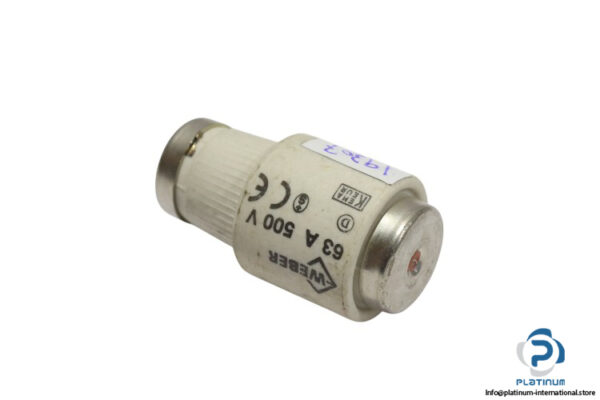 weber-63-A-500V-bottle-fuse-(used)